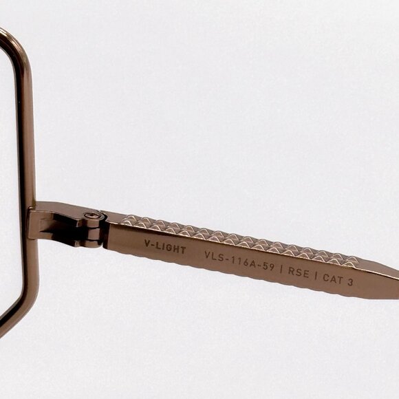 NEW VALENTINO V-LIGHT VLS-116A WOMEN GREY TITANIUM SUNGLASSES VALENTINO